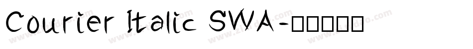 Courier Italic SWA字体转换